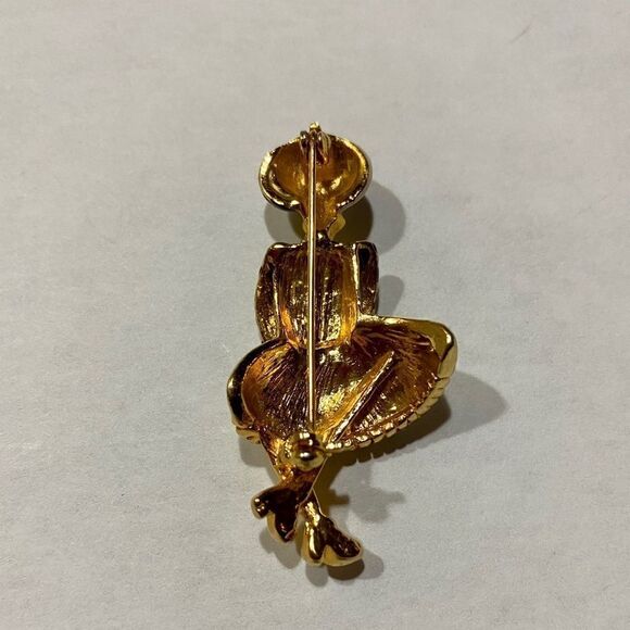 ENAMEL & rhinestone sultan brooch - Picture 2 of 3